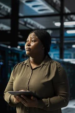 Close up of data center software developer installing and configuring hardware Stock Photos