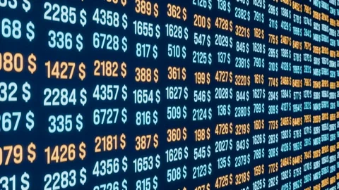 Close up data in a spreadsheet. Stock Footage 305037668