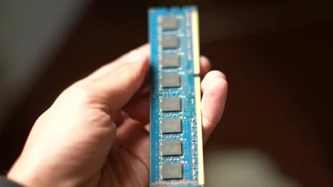Close Up DDR RAM Chip, Computer Memory Price Concept Stock Footage 326349456