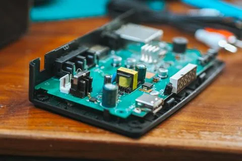 Close up Decoder electronic circuit board 写真素材