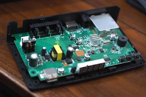 Close up Decoder electronic circuit board 写真素材