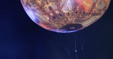 Close up of decorated balloon during opening ceremony of Venice Carnival. Stock Footage 151962619