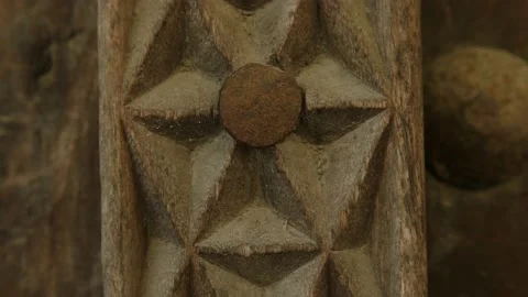 Close up decorated door frame Stock Footage 162780939