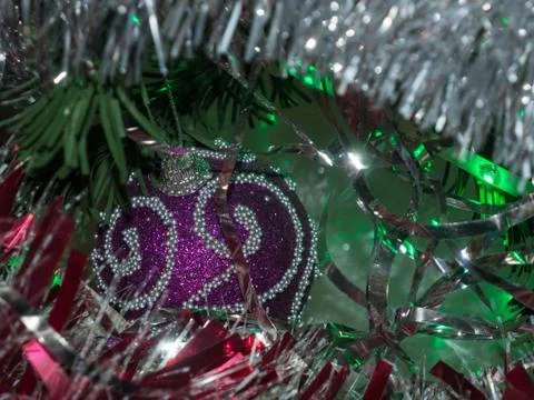 Close-up of decorated x-mas tree Stock Photos