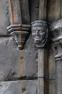 Close-up of the decorative console of the Garibaldi Castle. Foto stock