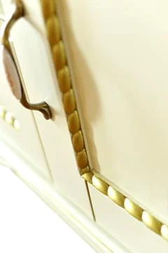 Close Up of Decorative Drawer Handle Stockfoto's