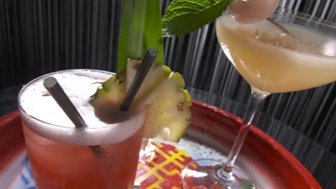 Close up of decorative drink Video stock 260590936