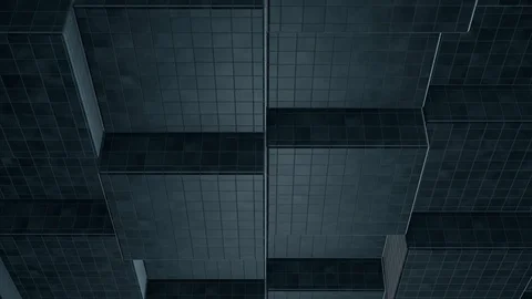 A close-up of a decorative dynamic wall made of rectangular stone blocks Stock Footage 105505092