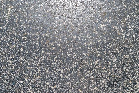 Close-up of a decorative terrazzo stone surface made of small irregular fra.. 스톡 사진