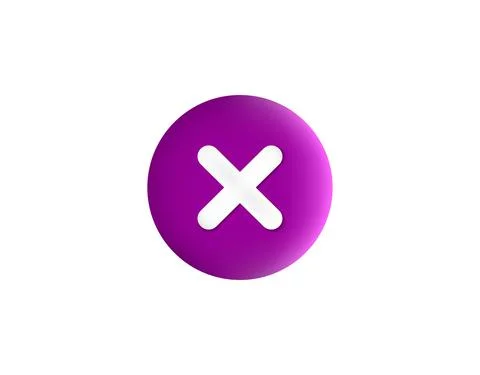 Close, delete button. 3d icon. Vector illustration. Stock Illustration