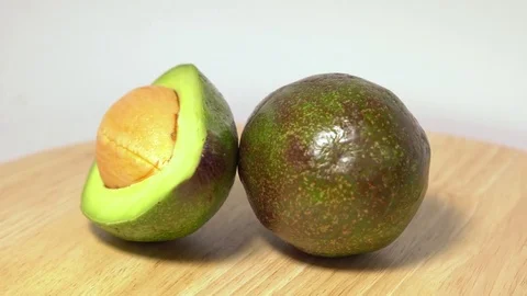 Close-up of a delicious avocado rotating Stock Footage 76543808