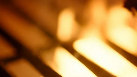 Close up of Delicious beefsteak on grill with fire flames Stock Footage 92703239