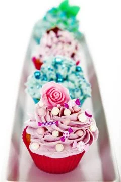 Close-up of delicious cupcake Foto stock