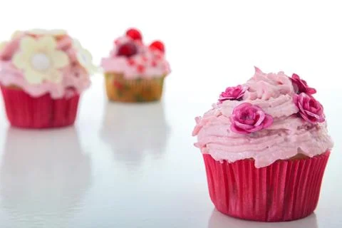 Close-up of delicious cupcake Stock Photos