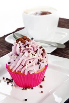 Close-up of delicious cupcake Stock Photos