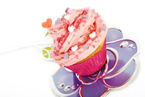 Close-up of delicious cupcake Foto stock