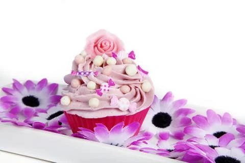 Close-up of delicious cupcake Stock Photos