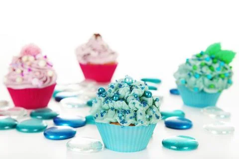 Close-up of delicious cupcake Stock Photos
