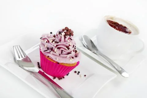 Close-up of delicious cupcake Stock Photos