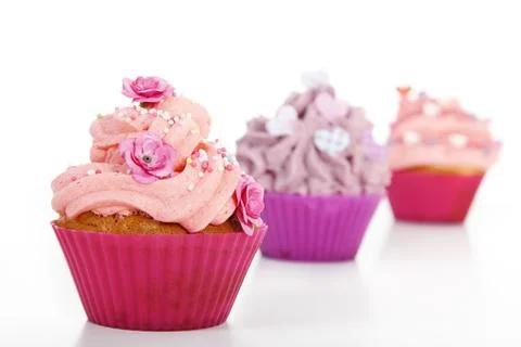 Close-up of delicious cupcake Stock Photos
