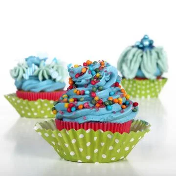 Close-up of delicious cupcake Stock Photos
