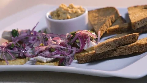 Close up of delicious dish presentation Video stock 72091593