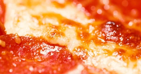 Close up of a delicious pepperoni pizza Stock Footage 93655957