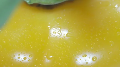 Close-up of a delicious yellow pepper rotating Stock Footage 60179569