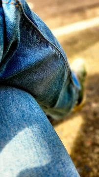 Close-up of denim jean texture. Stock Photos