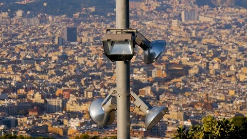 Close-up dense construction of the city. Barcelona, Spain. Historic old Stock Footage 101199148