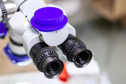 Close up of dental microscope. Foto stock