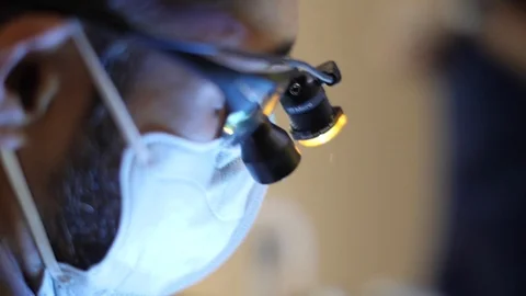Close Up Dentist Eyes Stock Footage 86579710