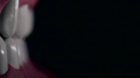 Close-up of denture teeth Stock Footage 42135583