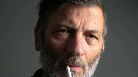 Close Up of Depressed Man Stock Footage 192778881