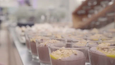 Close up of dessert at the party Stock-Footage 134532738