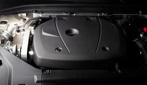 Close up detail of car engine Stock Photos