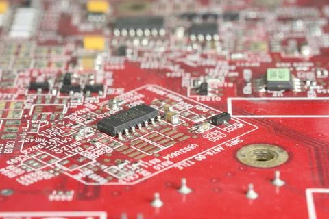 Close up detail of computer board Stock Photos