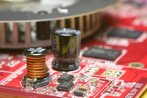Close up detail of computer board Stock Photos