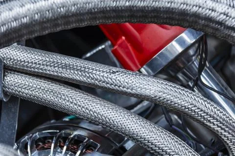 Close up detail of the engine 스톡 사진