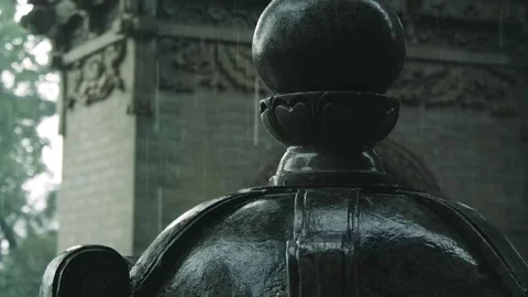 Close-up detail footage of classical temple architecture 스톡 동영상 335920258
