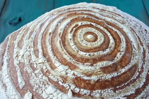 Close up detail of round bread Stock Photos
