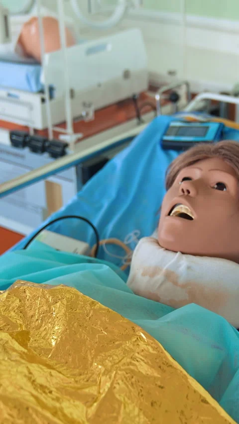 Close up detail of training dummy.  Stock Footage 308076641