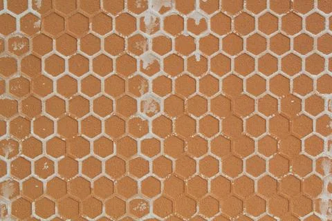 The close-up of detailed dirty texture reverse side of the ceramic tile Stock Photos