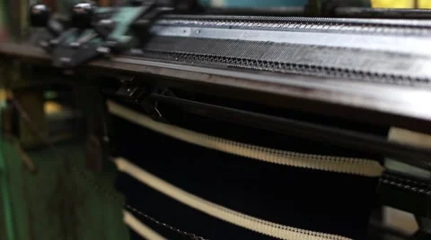 Close-up details and mechanisms of the machine for sewing Stock Footage 57697215