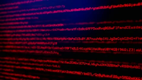 Close-up of Developer browsing html code on the computer screen Loop Animation. Stock Footage 178569871