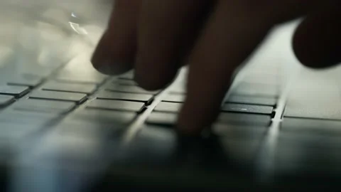 Close up of developing programming and coding technologies. Programmer hands are Stock Footage 160283969