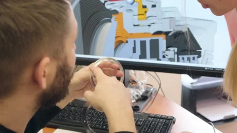 Close-up of the development of a new modern lens in Mstera. Stockbeeldmateriaal 269365129