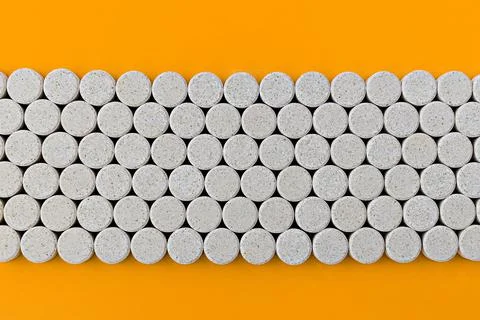Close-up of DGL (licorice root extract) chewable tablets. dietary supplement Foto stock