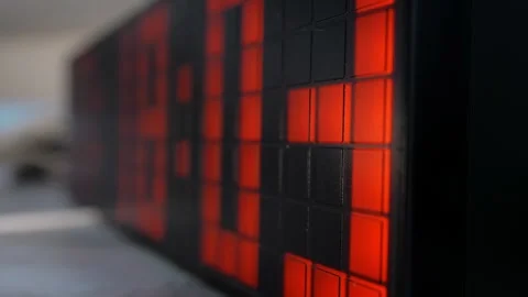 Close-up of the dial of an electronic watch on which the numbers change. Stock Footage 261028272