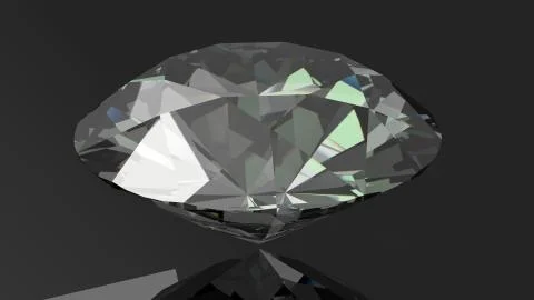 Close up of a diamond on a black background Illustrazione stock